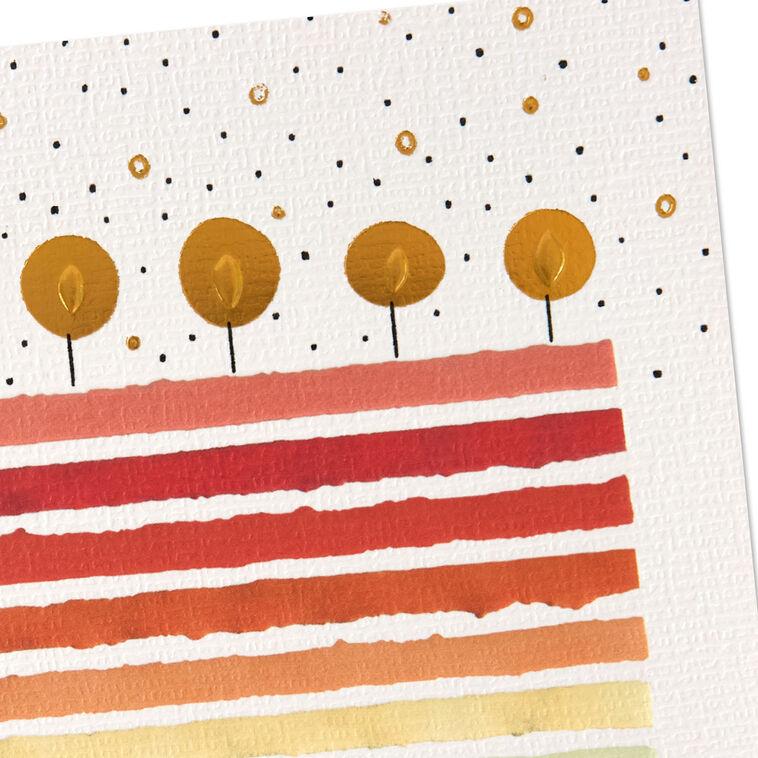 Hallmark Rainbow Layer Cake Blank Birthday Card