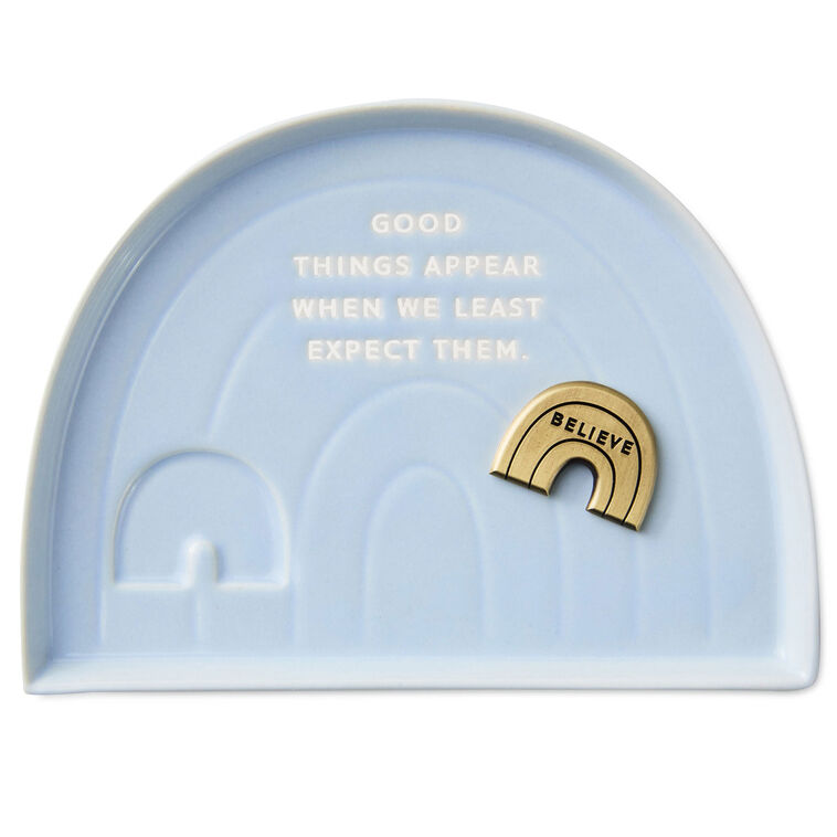 Hallmark Rainbow-Shaped Trinket Dish With Token