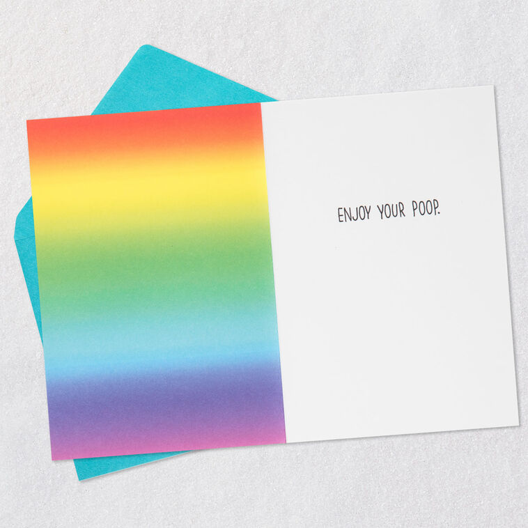 Hallmark Rainbow Unicorn Poop Funny Birthday Card