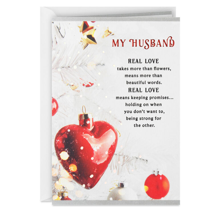hallmark Real Love Christmas Card for Husband