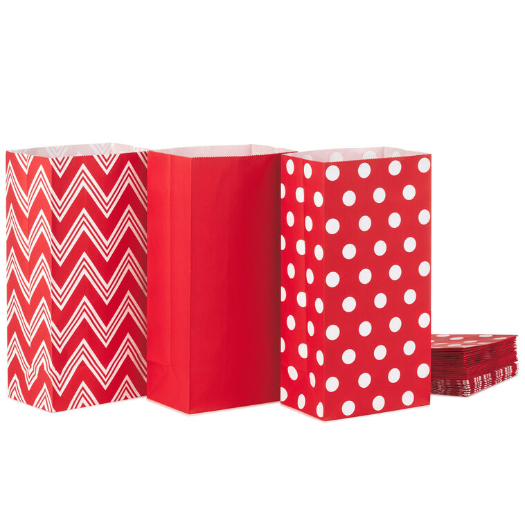 hallmark Red Assorted Paper Goodie Bags Pack of 30