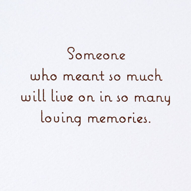 Hallmark Remembered With Love Sympathy Card