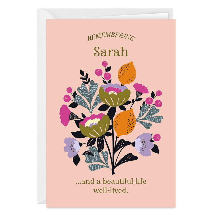 hallmark Remembering Custom Sympathy Card