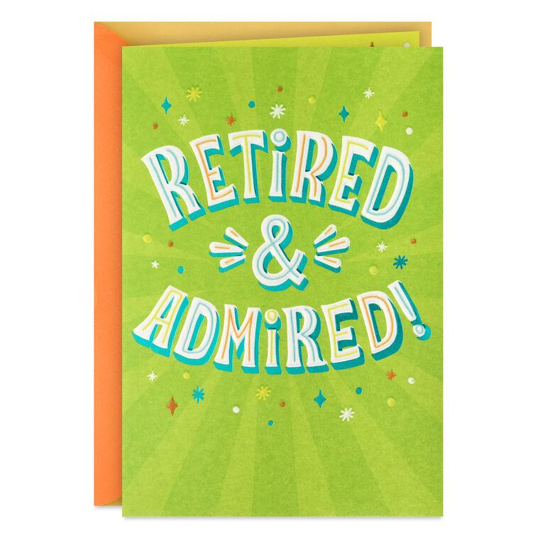 hallmark Retired and Admired Retirement Card