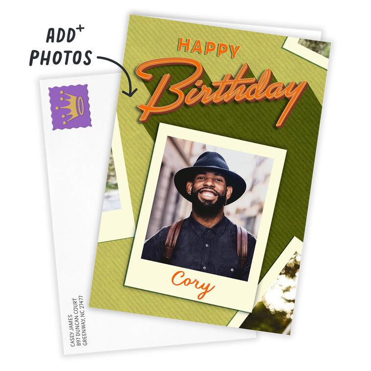Hallmark Retro Lettering Custom Birthday Card