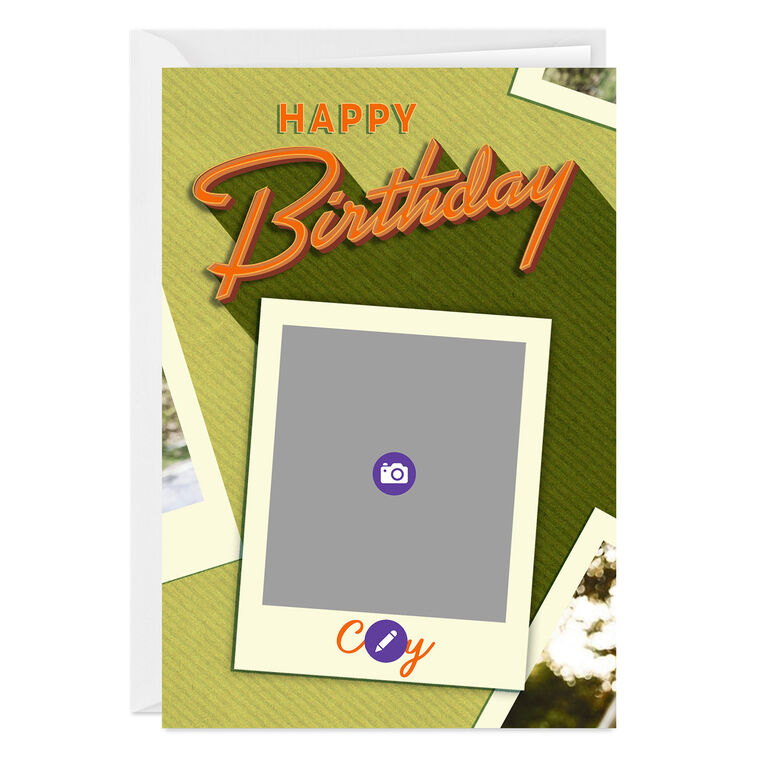Hallmark Retro Lettering Custom Birthday Card