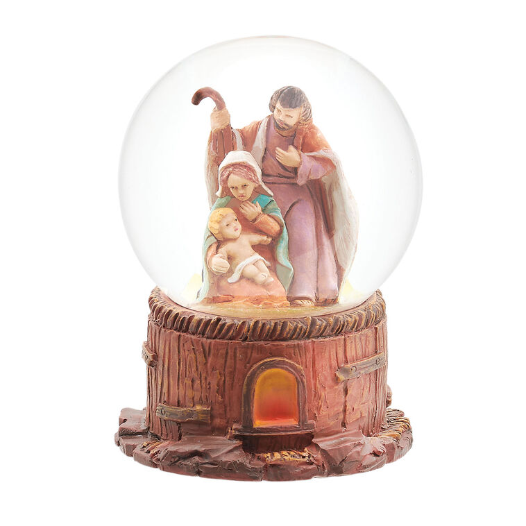 hallmark Roman Fontanini Holy Family Snow Globe