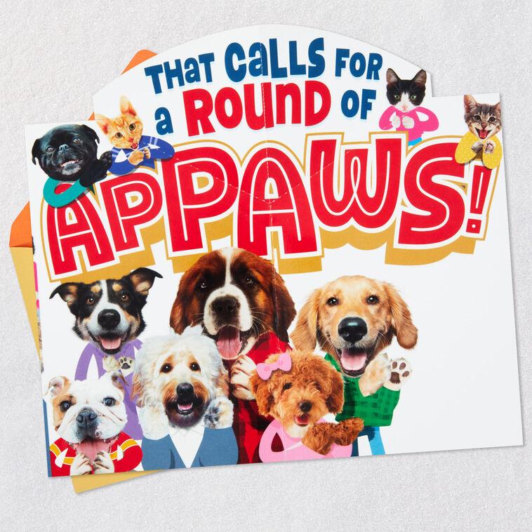 Hallmark Round Of Appaws Pop-Up Birthday Card