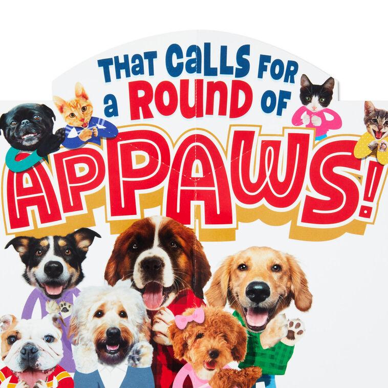 Hallmark Round Of Appaws Pop-Up Birthday Card