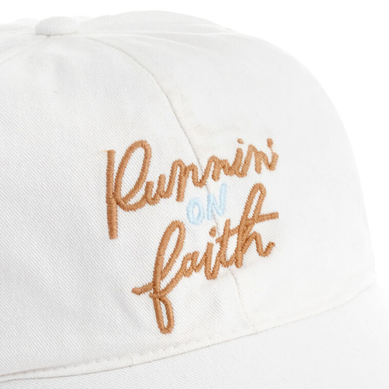 Hallmark Running On Faith White Baseball Cap