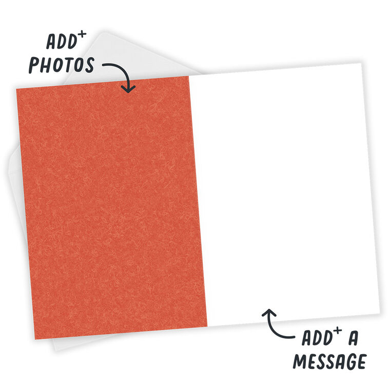 Hallmark Rustic Orange And White Plaid Custom Card