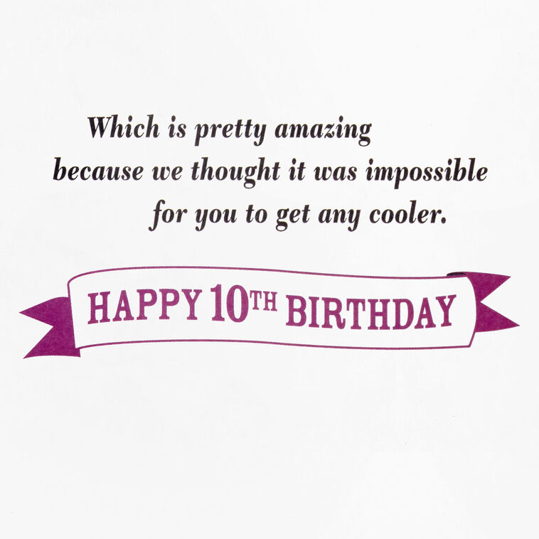 Hallmark Same Lovable You 10th Birthday Card
