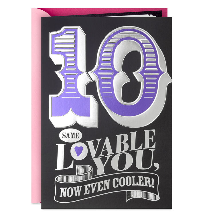 hallmark Same Lovable You 10th Birthday Card