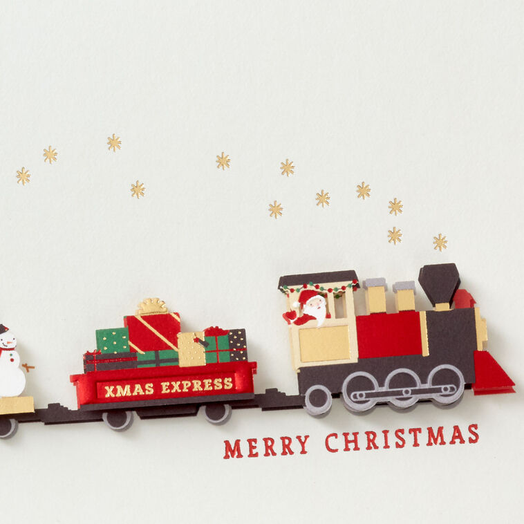 Hallmark Santa Claus Express Train Christmas Card
