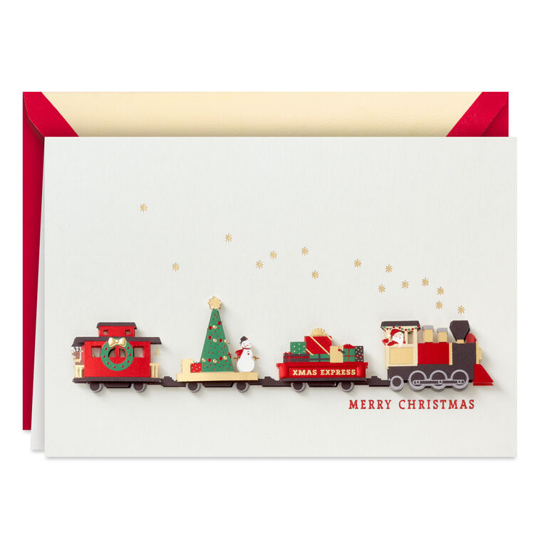 hallmark Santa Claus Express Train Christmas Card