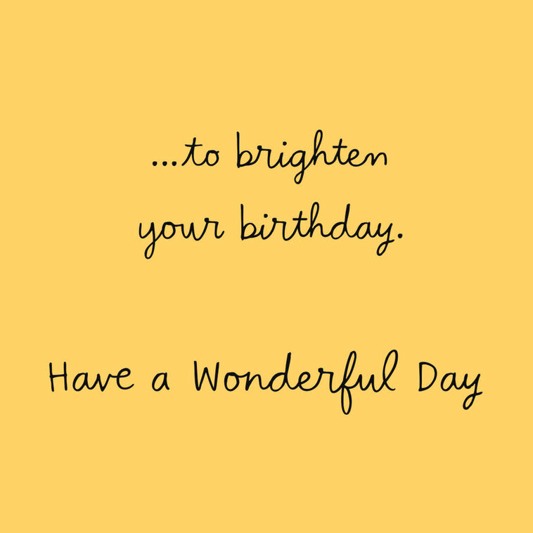 Hallmark Sending You Sunny Thoughts Birthday Card