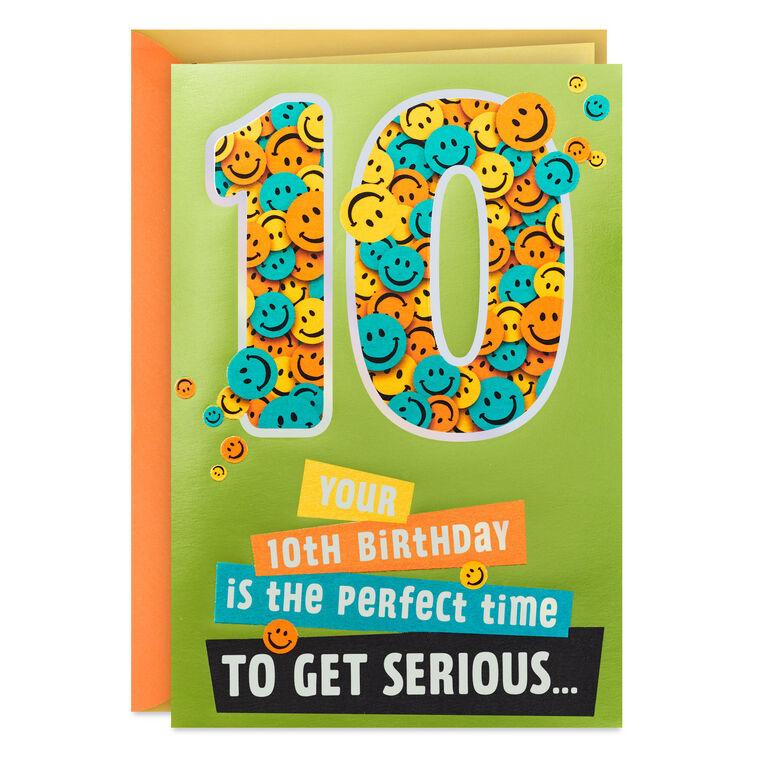 hallmark Serious Fun Pop-Up 10th Birthday Card