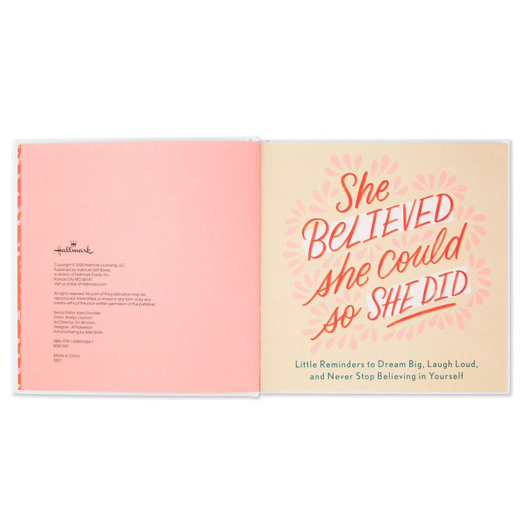 Hallmark She Believed She Could So She Did Book