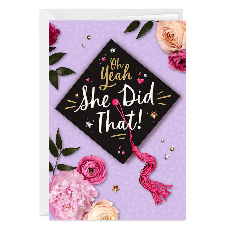 hallmark She Did That Custom Graduation Card