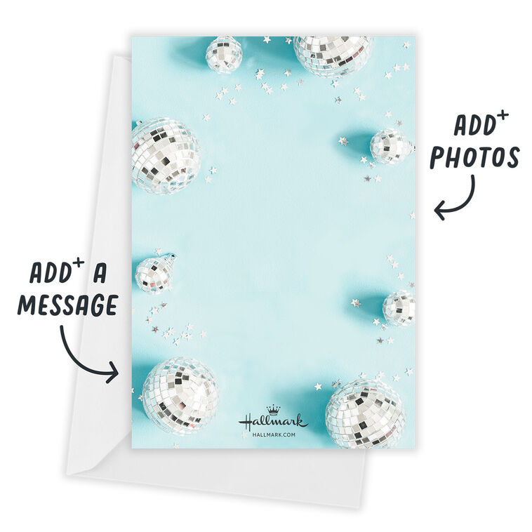 Hallmark Shiny Disco Balls Party Invitation