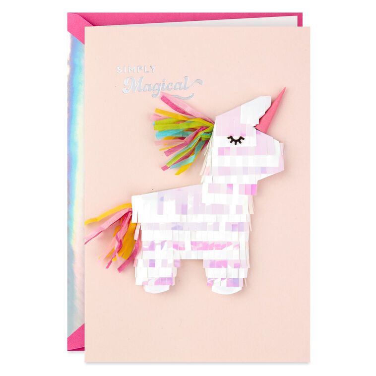 hallmark Simply Magical Unicorn Birthday Card
