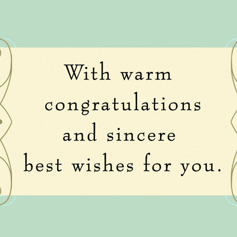 Hallmark Sincere Best Wishes Congratulations Card