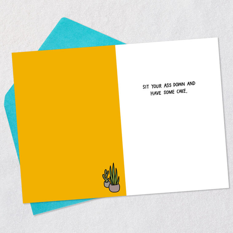 Hallmark Sit Your Ass Down Funny Birthday Card