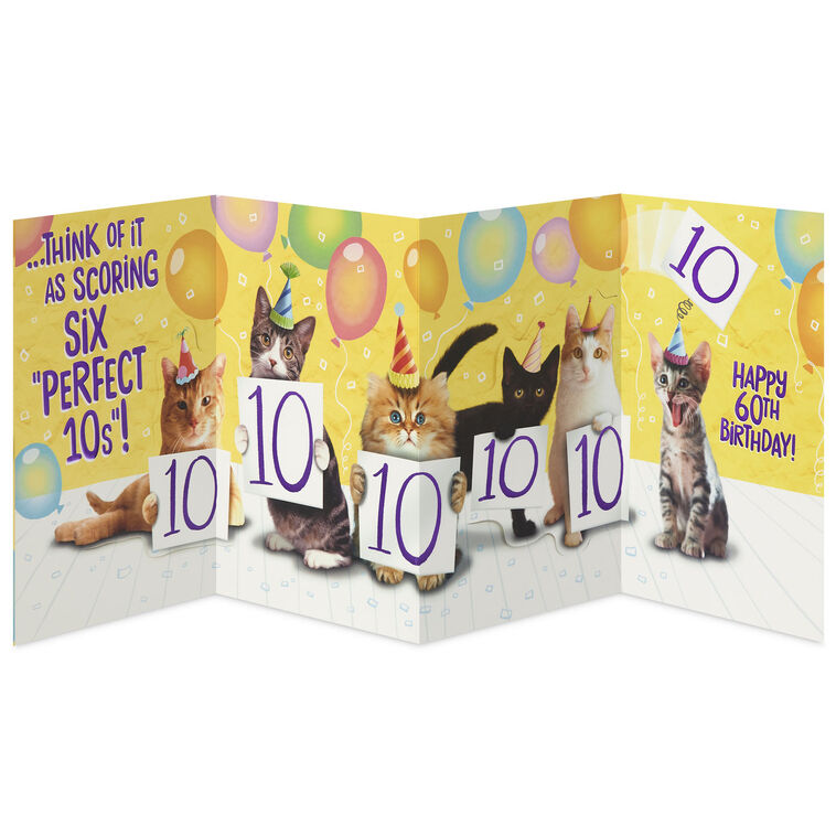 Hallmark Six Perfect 10s Funny 60th Birthday Card