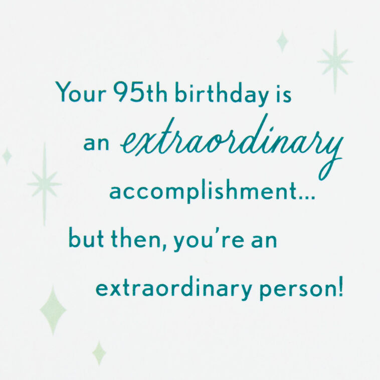 Hallmark Smiles And Celebration 95th Birthday Card