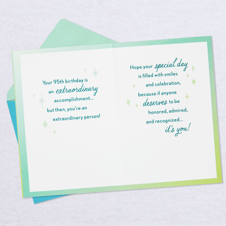 Hallmark Smiles And Celebration 95th Birthday Card