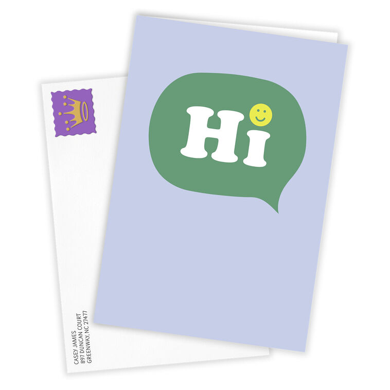Hallmark Smiley Face Hi Custom Card