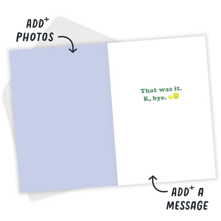 Hallmark Smiley Face Hi Custom Card