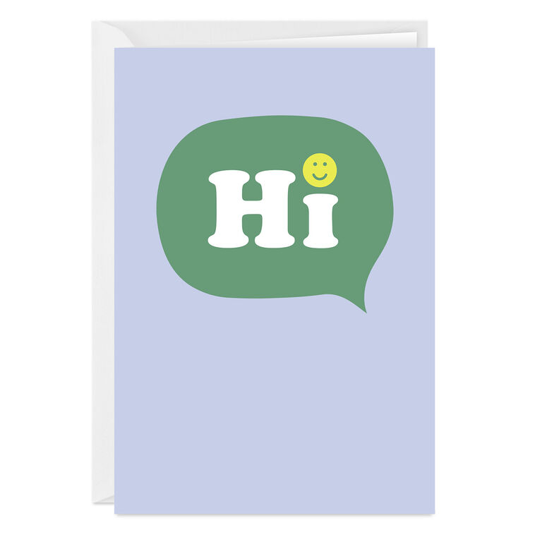 hallmark Smiley Face Hi Custom Card