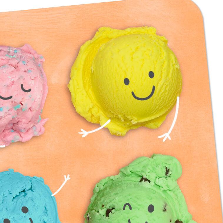 Hallmark Smiling Ice-Cream Scoops Blank Card
