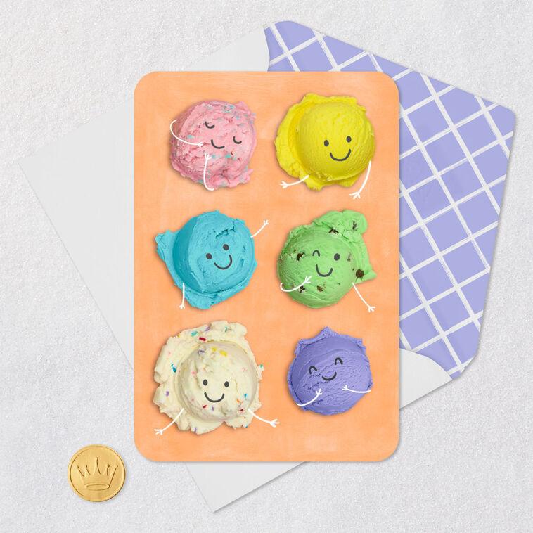 Hallmark Smiling Ice-Cream Scoops Blank Card