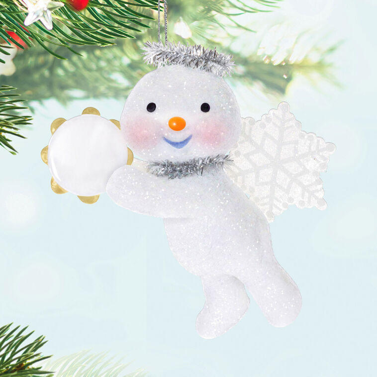 Hallmark Snow Angel With Tambourine Ornament