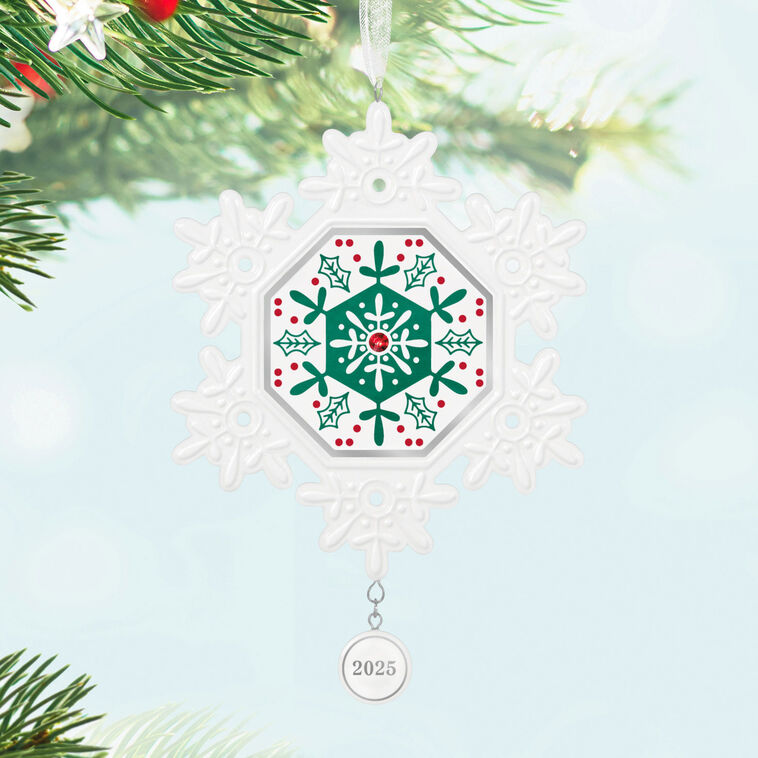 Hallmark Snowflake 2025 Porcelain Ornament