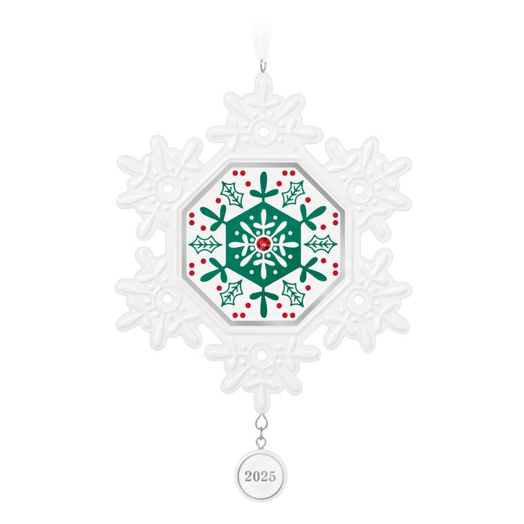 hallmark Snowflake 2025 Porcelain Ornament