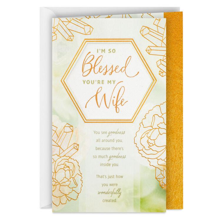 hallmark So Blessed You're My Wife Birthday Card