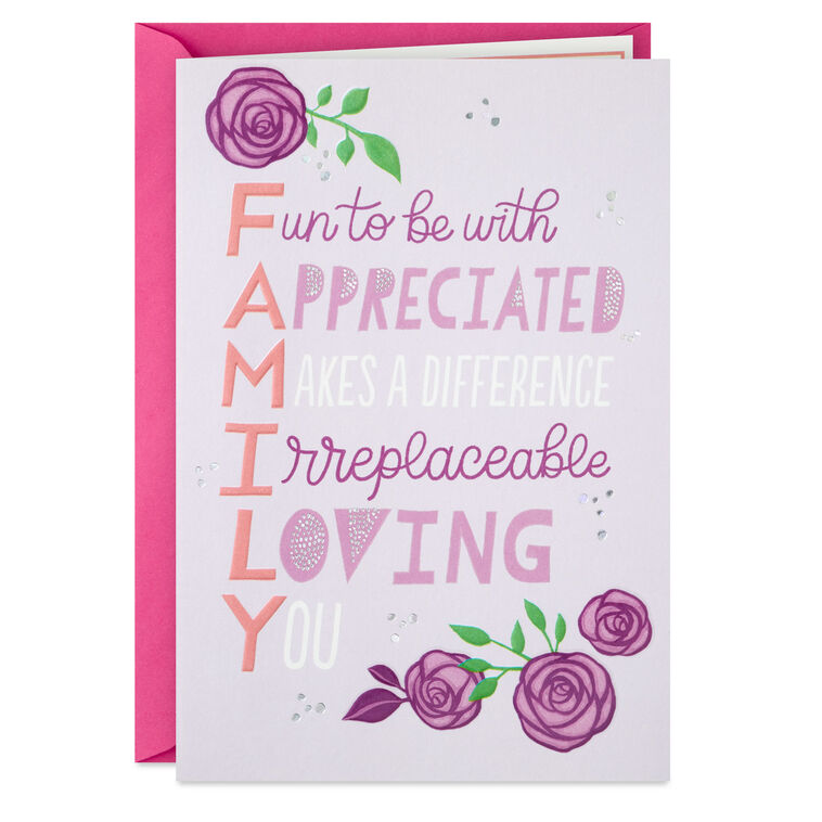 hallmark So Glad We're Family Birthday Card