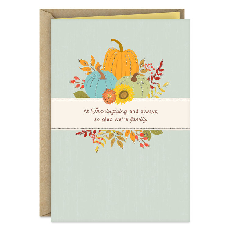 hallmark So Glad We're Family Thanksgiving Card