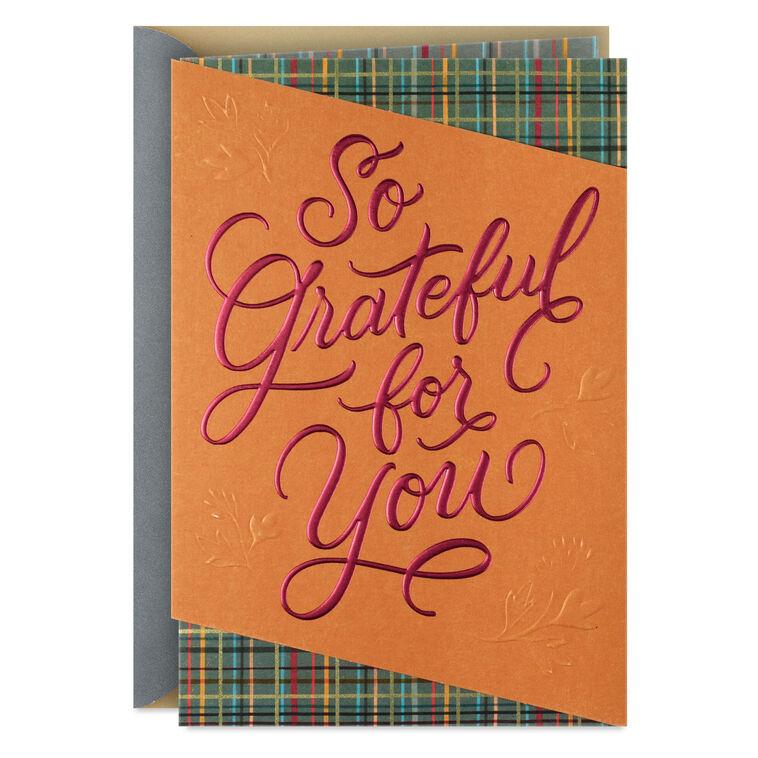 hallmark So Grateful for You Thanksgiving Card