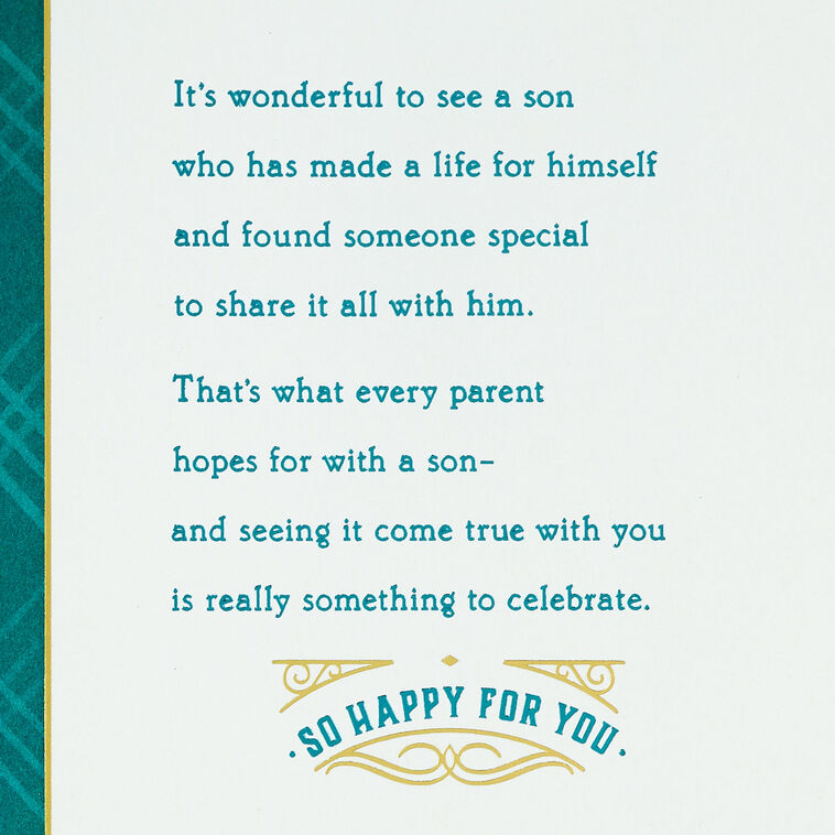 Hallmark So Happy For You Wedding Card For Son