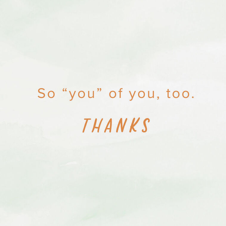 Hallmark So Kind Of You Thank You Card
