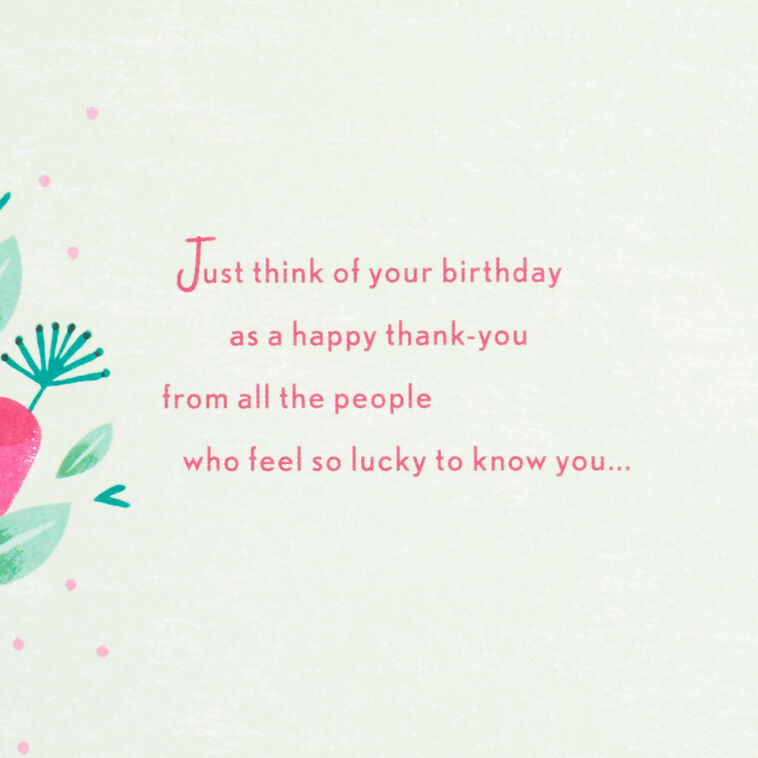 Hallmark So Lucky To Know You Birthday Card
