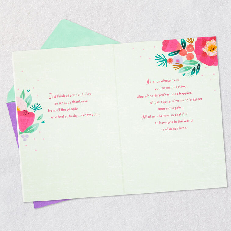 Hallmark So Lucky To Know You Birthday Card