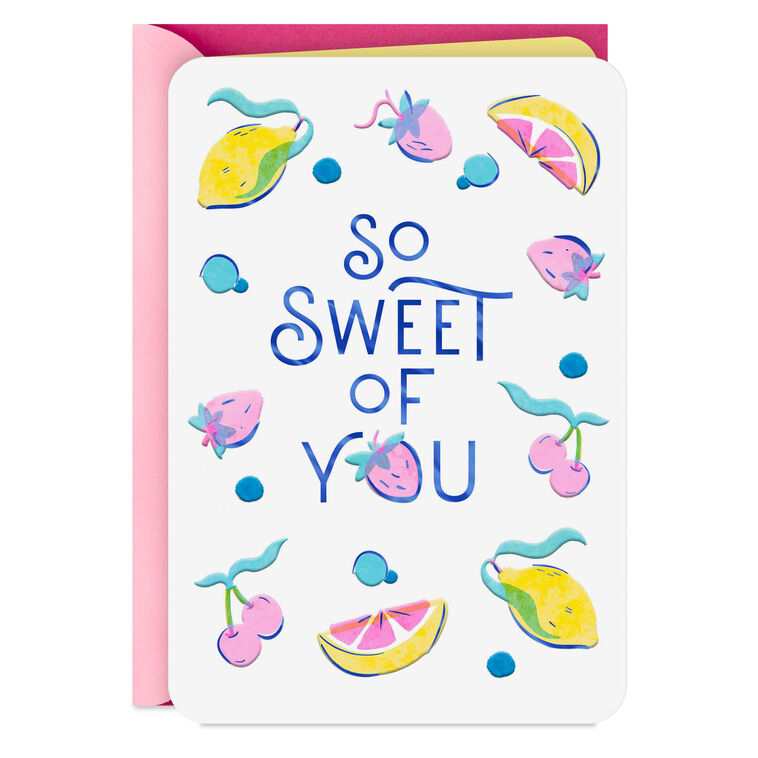 hallmark So Sweet of You Thank You Card