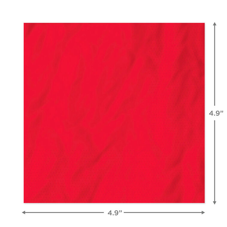 Hallmark Solid Red Cocktail Napkins Set Of 16