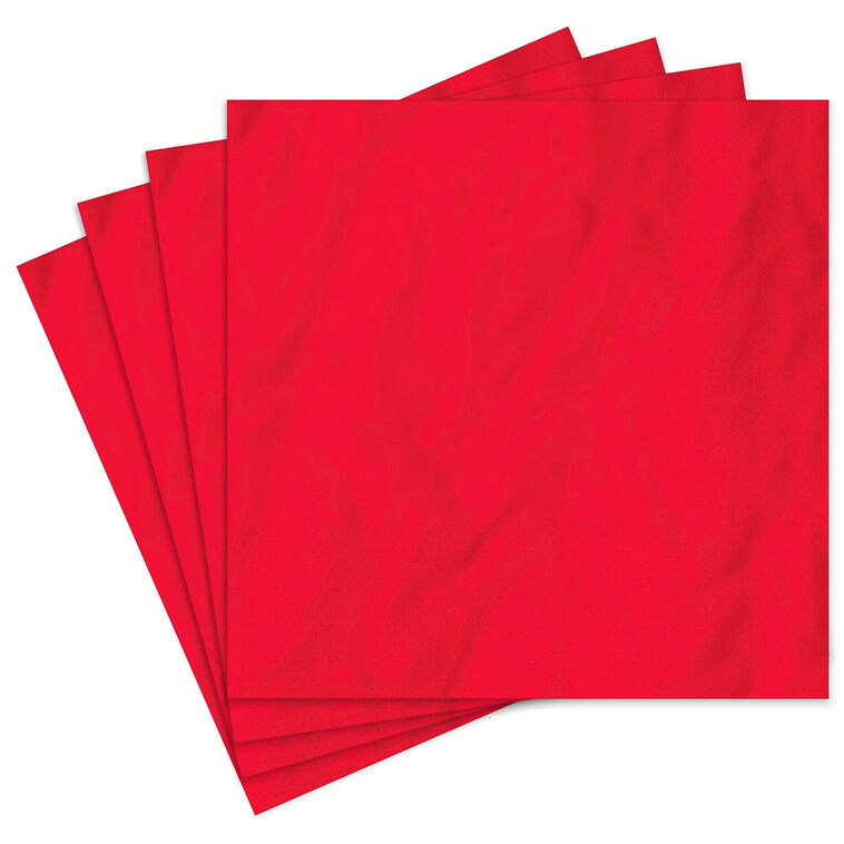 hallmark Solid Red Cocktail Napkins Set of 16