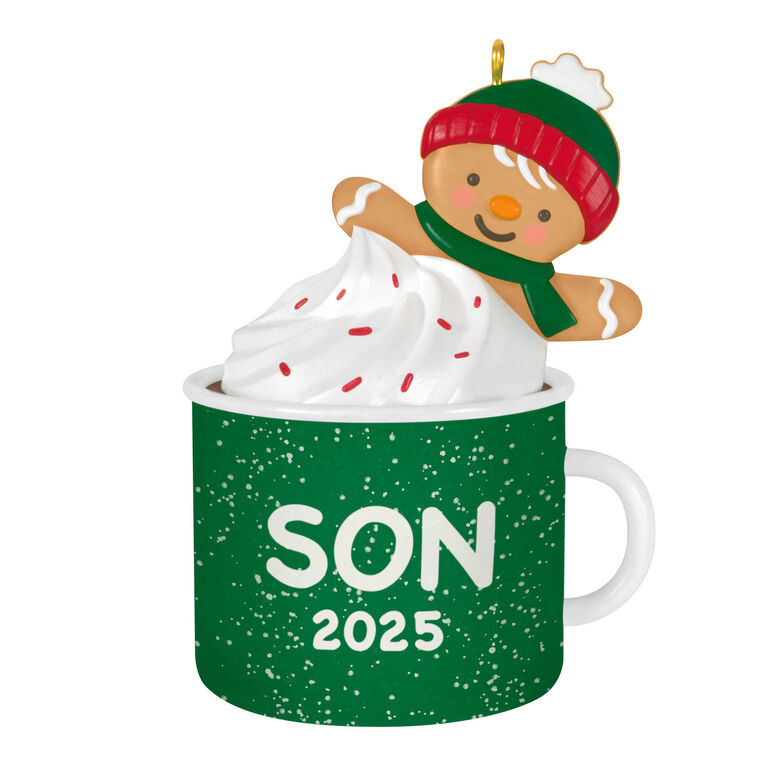 hallmark Son Gingerbread Boy in Mug 2025 Ornament